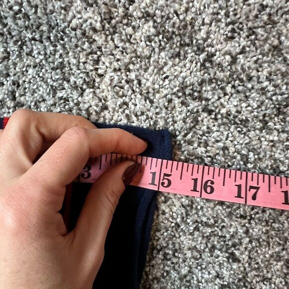 Madewell Deckhouse Striped Red Navy Sweater V-neck Size Small - Picture 8 of 8